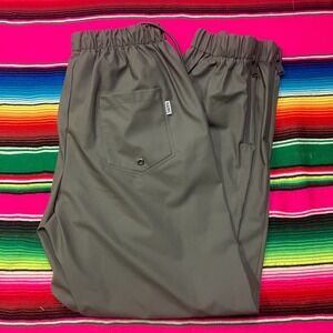RAINS Brand Regular Pants Men's S‎ Dark Gray Waterproof Joggers Ankle Zip *FLAW*